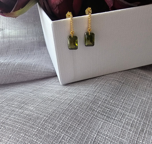 Elegant Esmeralda Stud Earrings