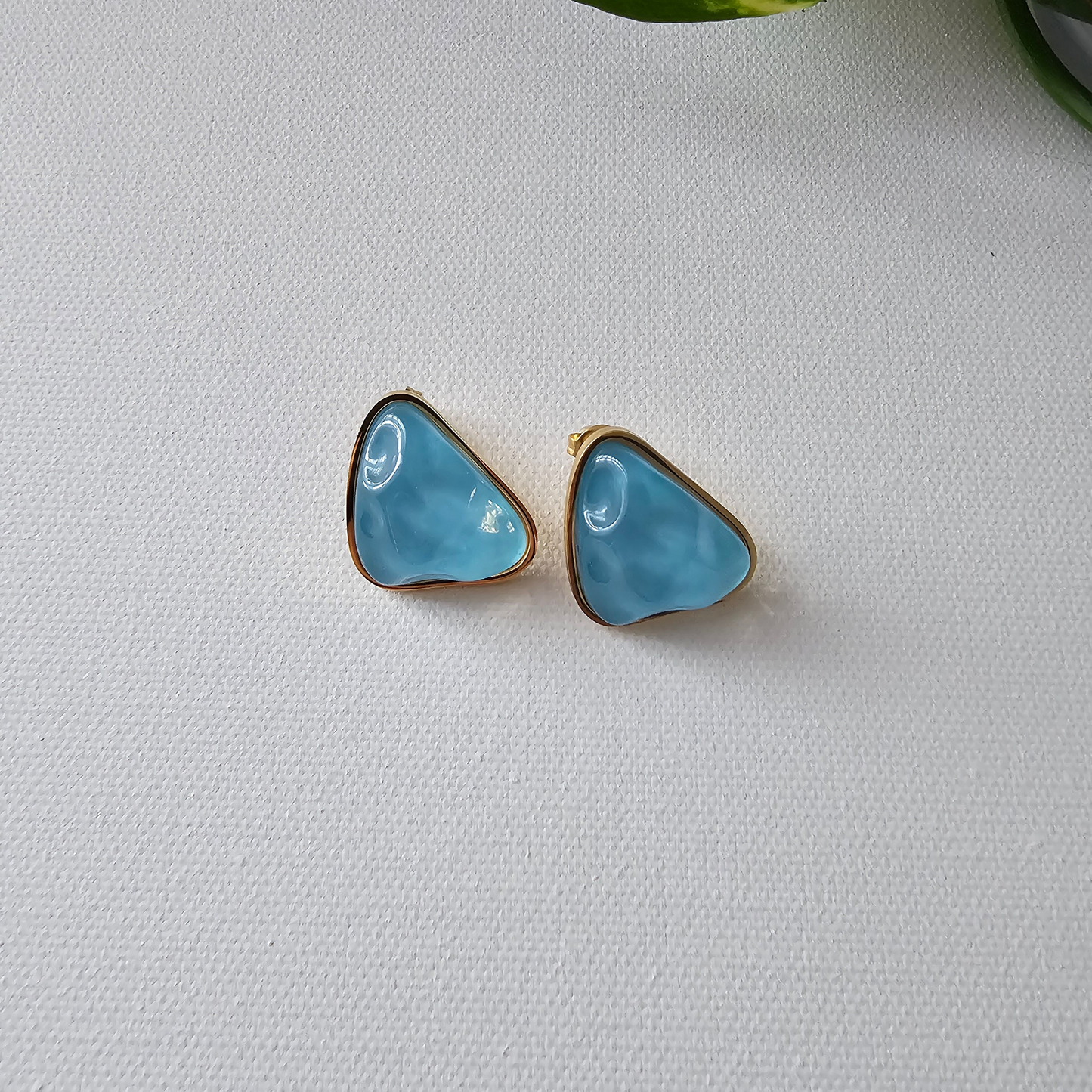 Aqua Stud Earrings