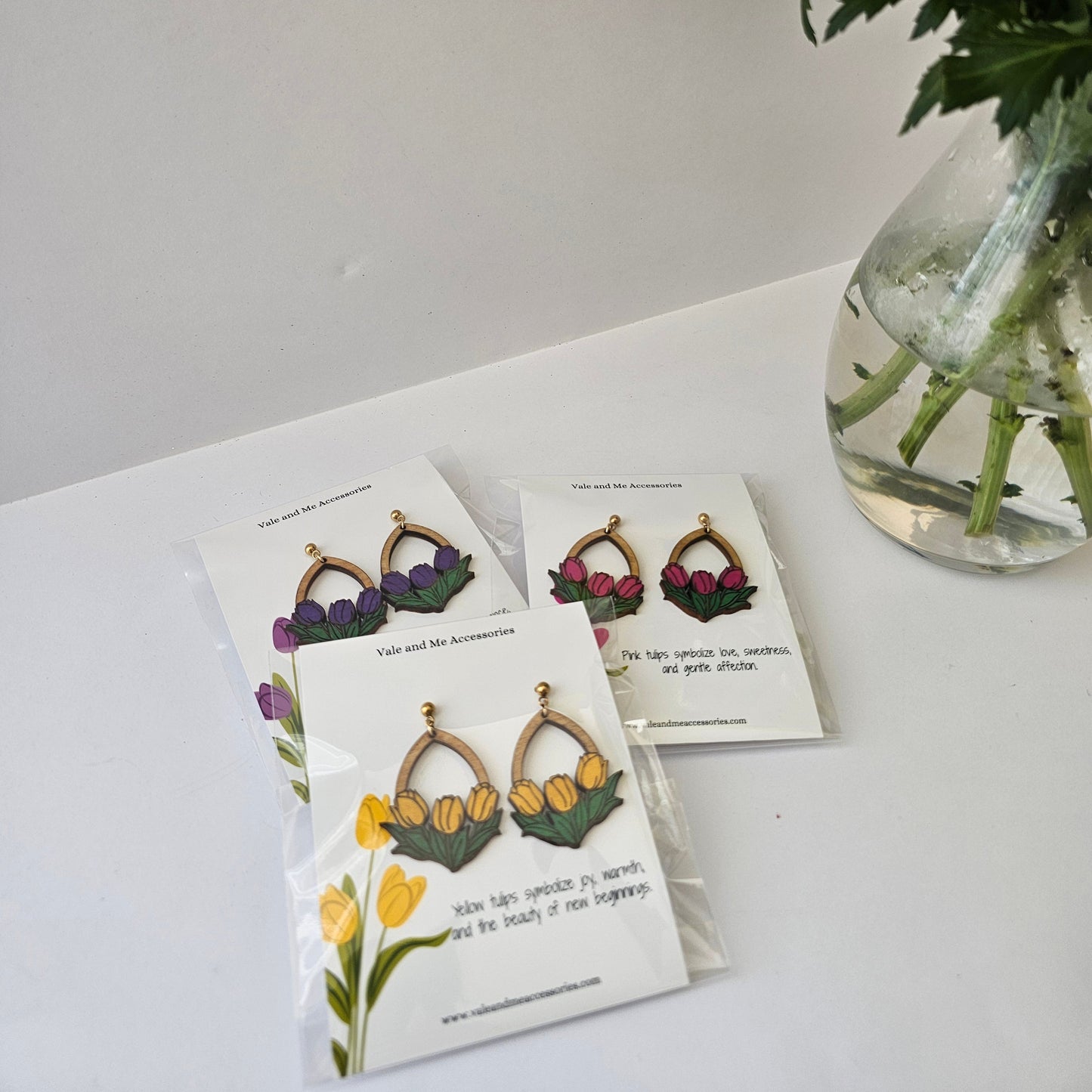 Yellow Tulip Earrings
