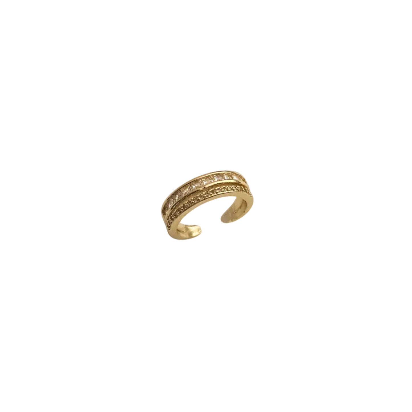 Double Pave Open Band Ring
