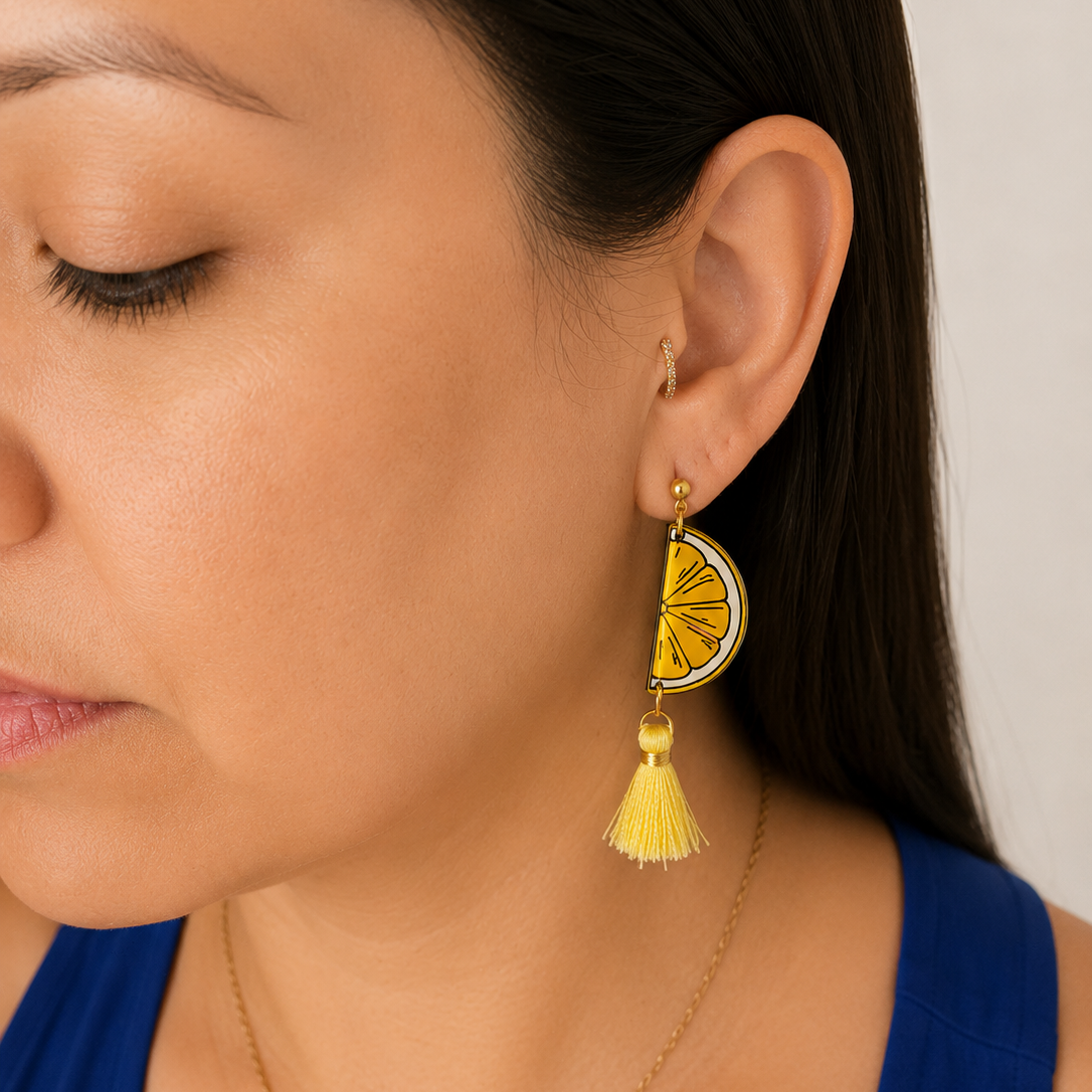 Citrus Tassel Earrings