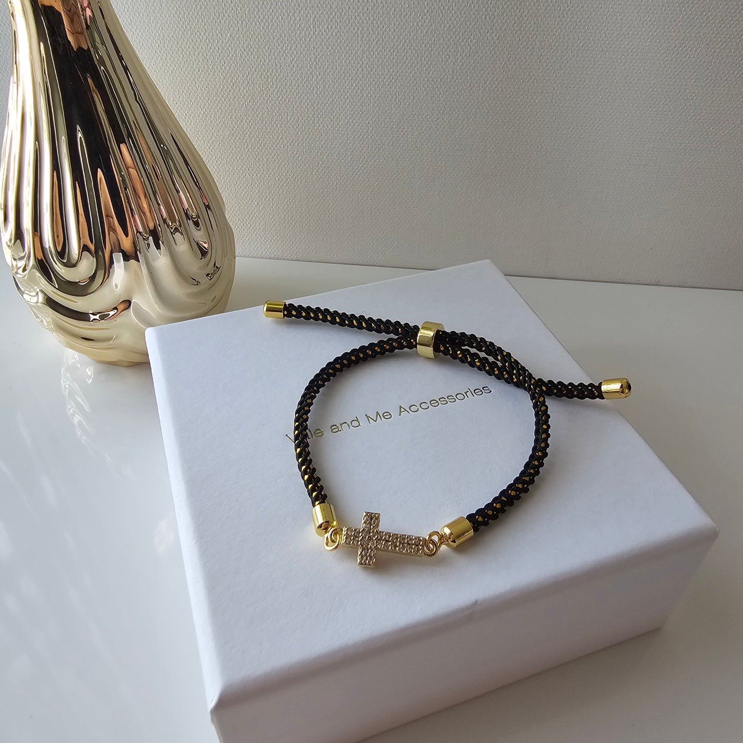 Adjustable Cross Bracelet
