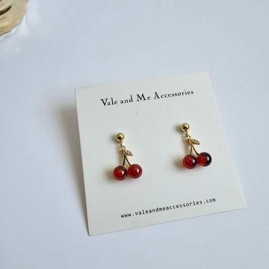 Cherry Drop Earrings