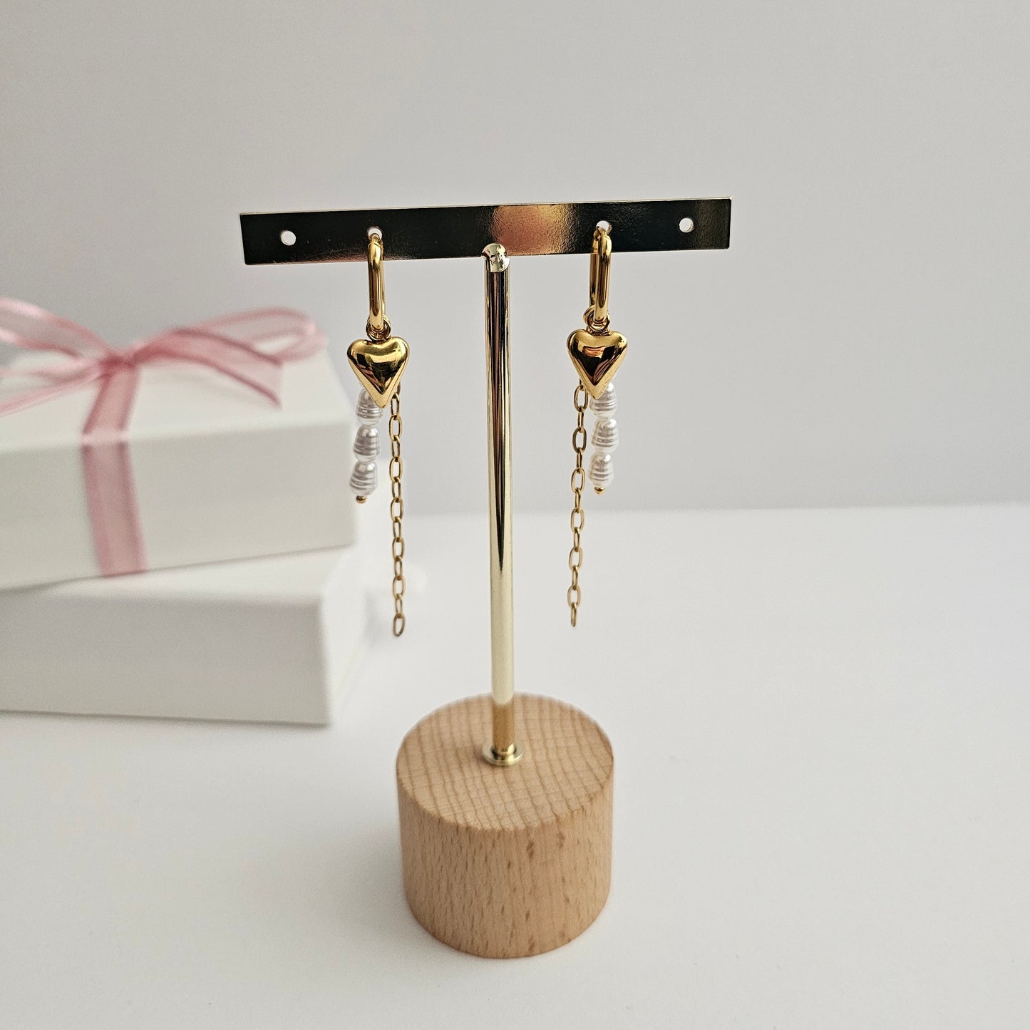 Heart Tassel Hoops