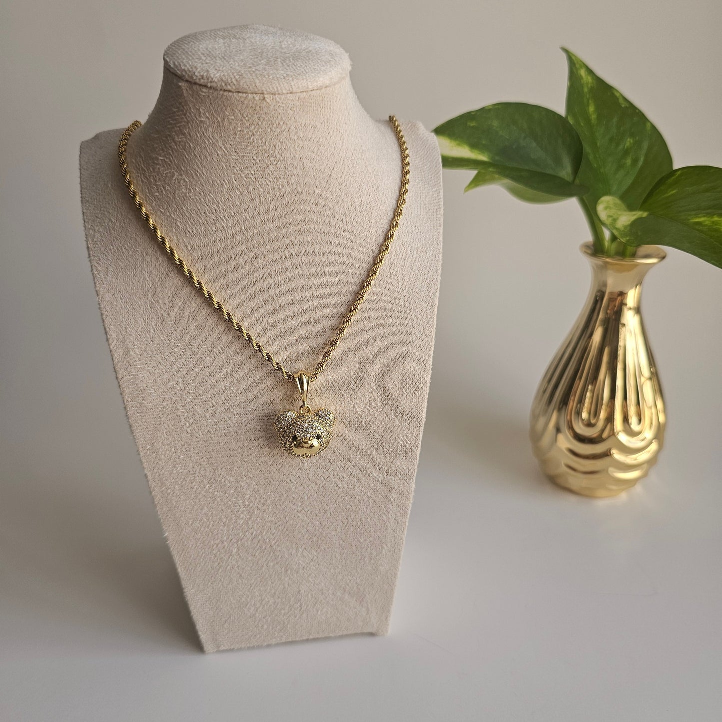 Golden Teddy Necklace