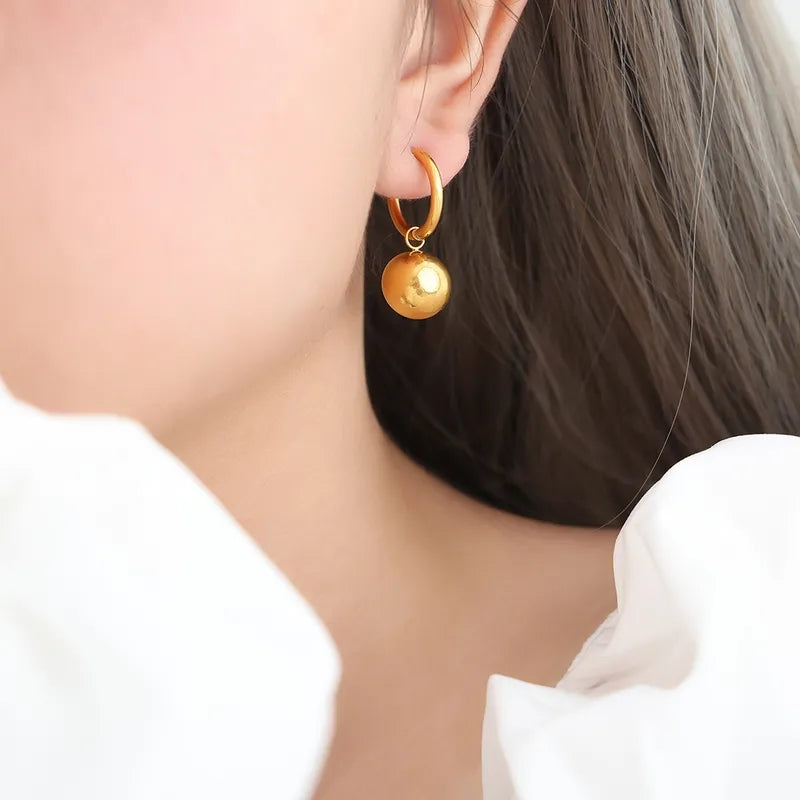 Gold Ball Earrings