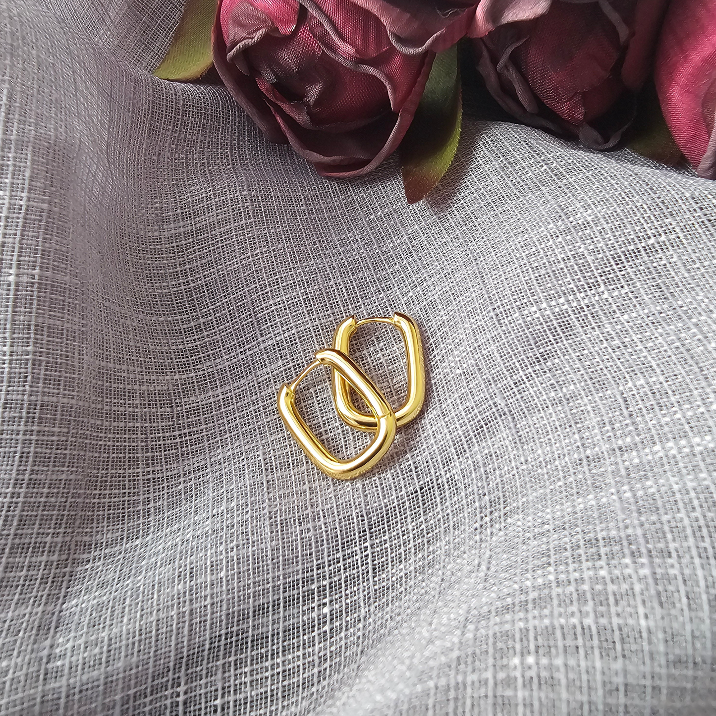 Small Square Hoop Earrings