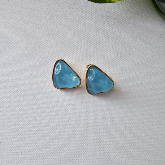 Aqua Stud Earrings