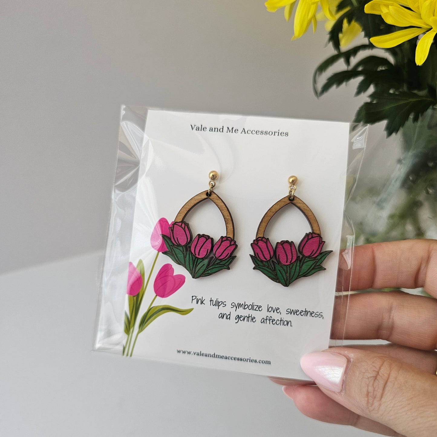Pink Tulip Earrings