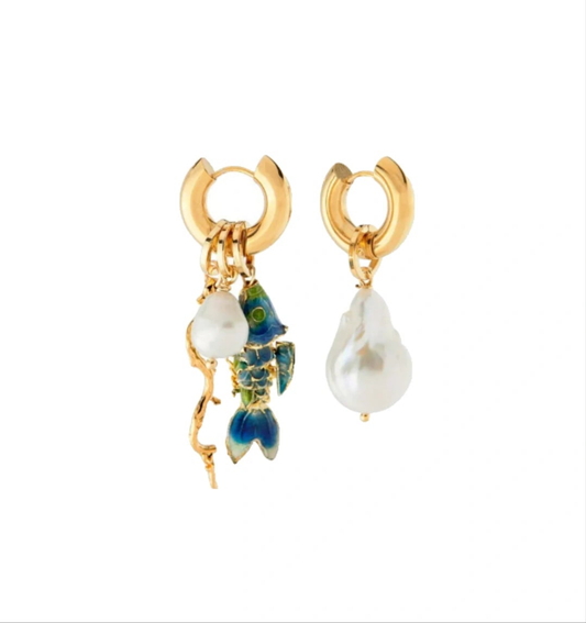 Golden Reef Huggie Hoops