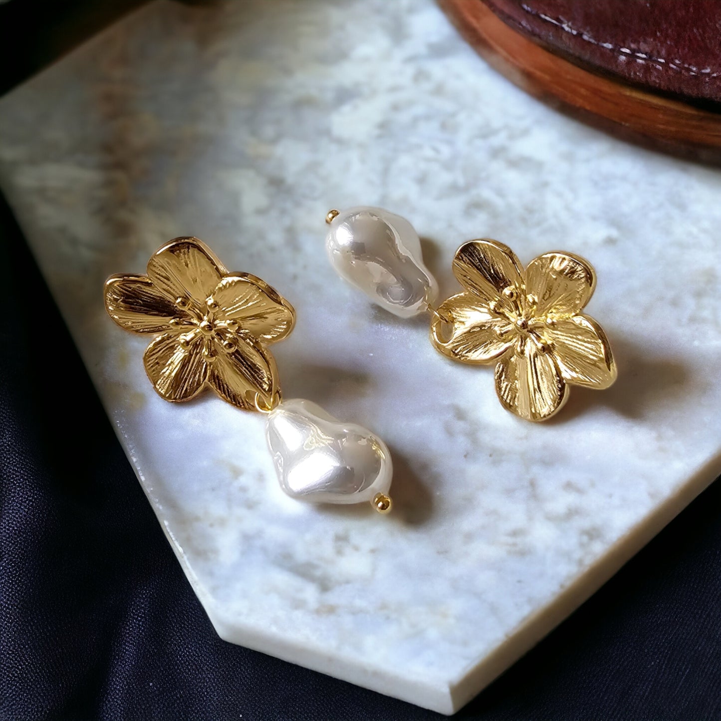 Pearl Flower Earrings