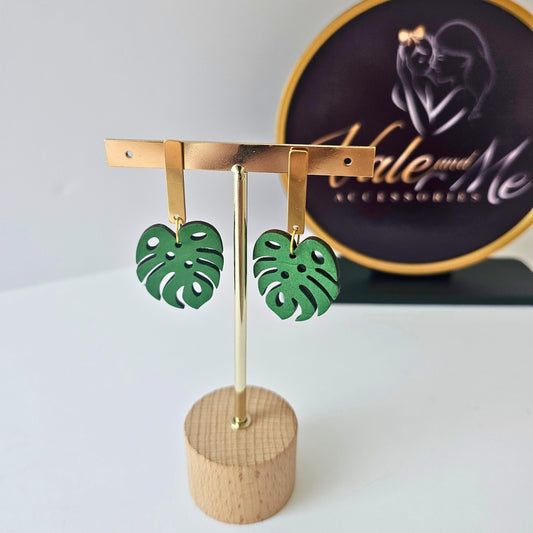 Monstera Leaf Drop Earrings