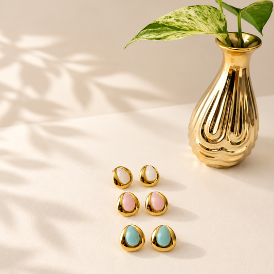 Teardrop Stud Earrings