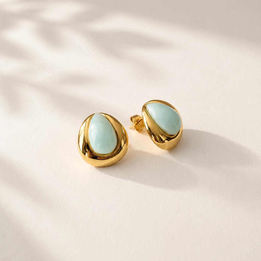 Teardrop Stud Earrings