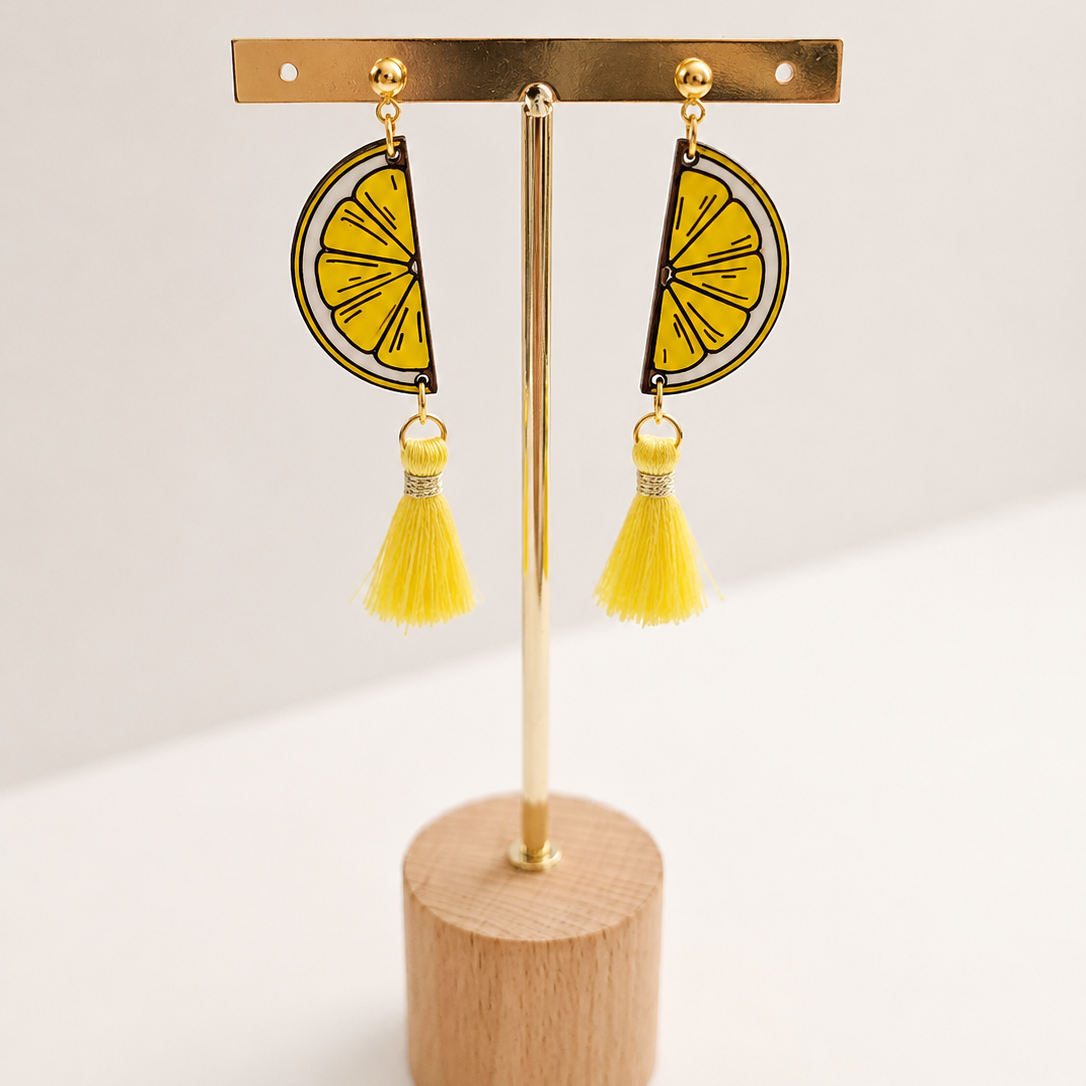 Citrus Tassel Earrings