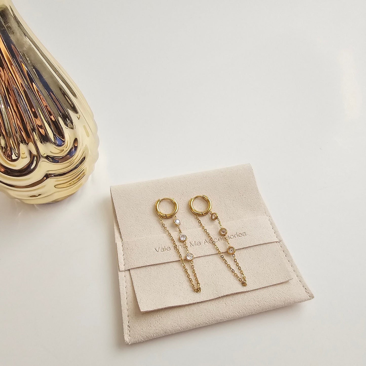 Round Tassel Huggie Hoops