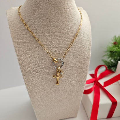 Paperclip Chain Necklace with Silver Clasp