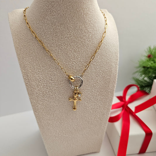 Paperclip Chain Necklace with Silver Clasp