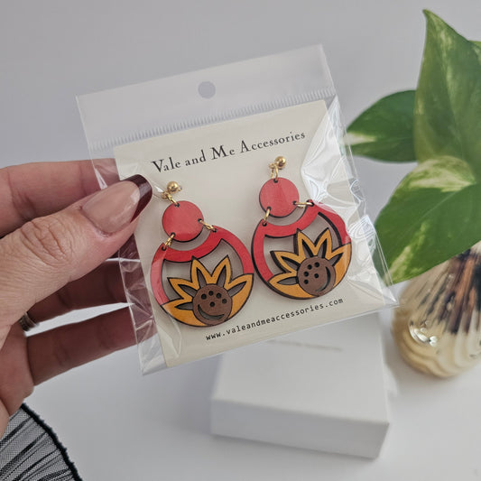 Spiced Sunflower Stud Earrings