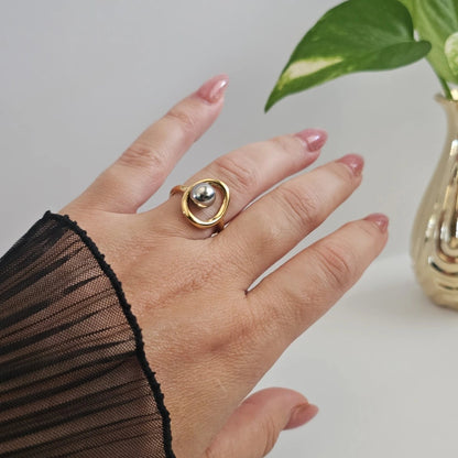 Golden Orbit Open Ring