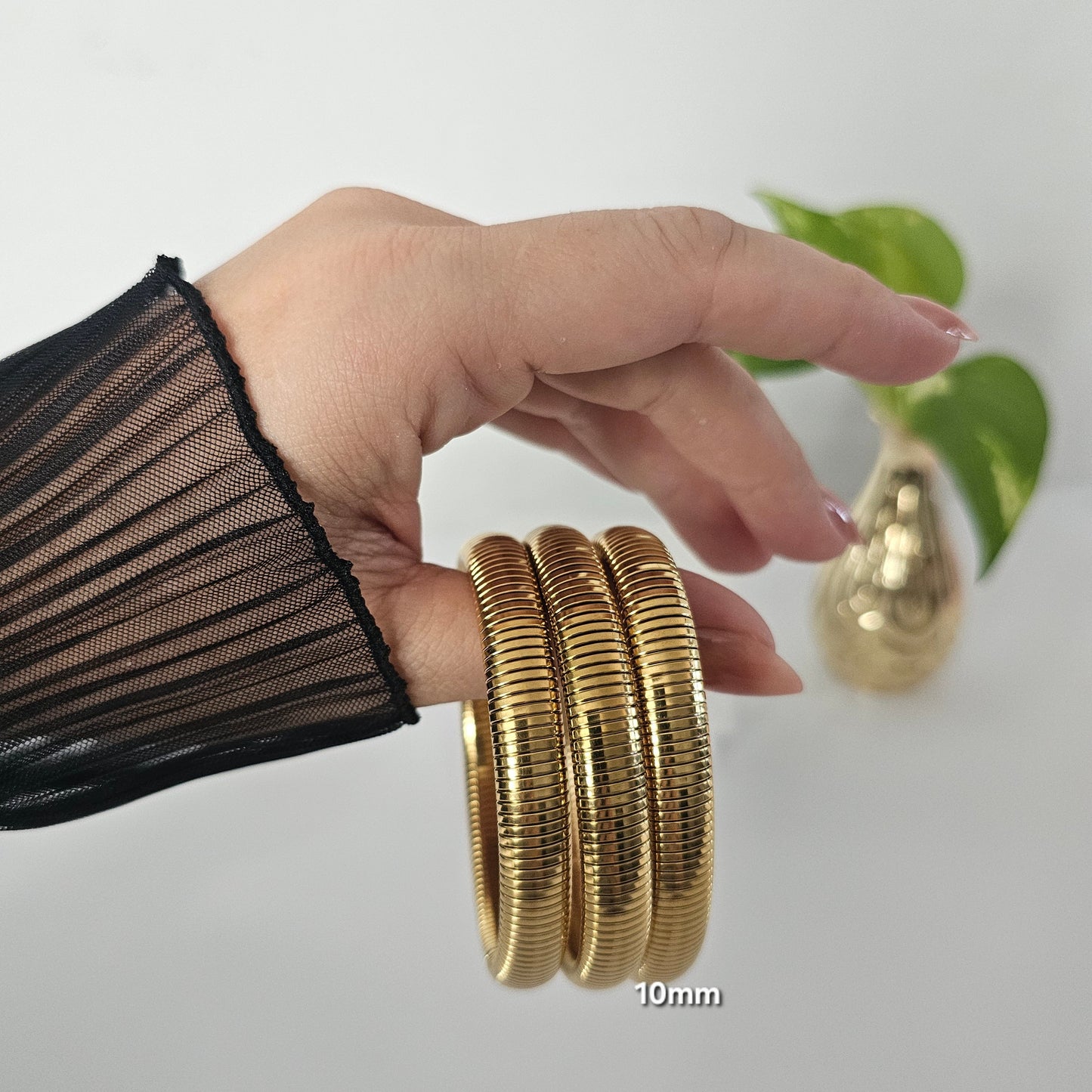 Flex Golden Bangle - Slim 10mm