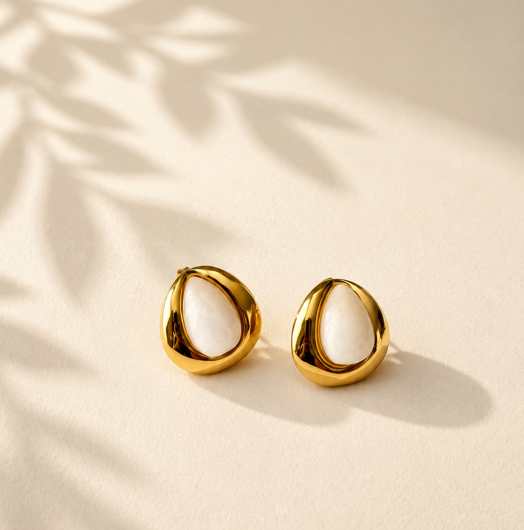 Teardrop Stud Earrings