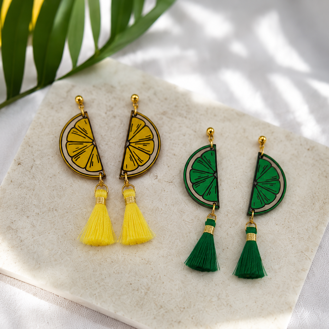 Citrus Tassel Earrings