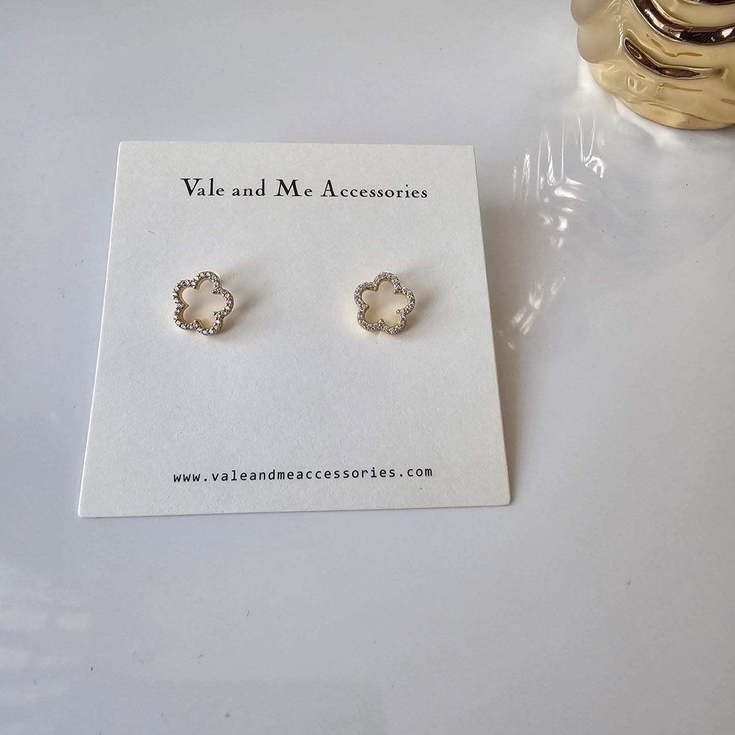 Zircon Small Flower Stud Earrings